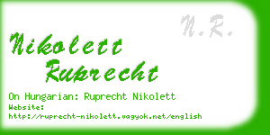 nikolett ruprecht business card